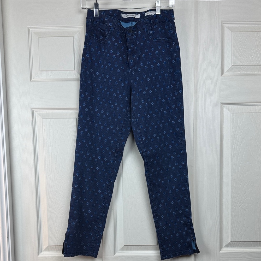 Jones New York Blue Patterned Jeans